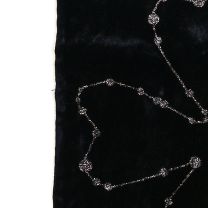 Chanel Silk Velvet Glitter Camellia Stole Black 3 of 4