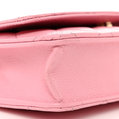 Chanel Caviar Quilted Multi Chain Wallet On Chain WOC Light Pink 9 of 11