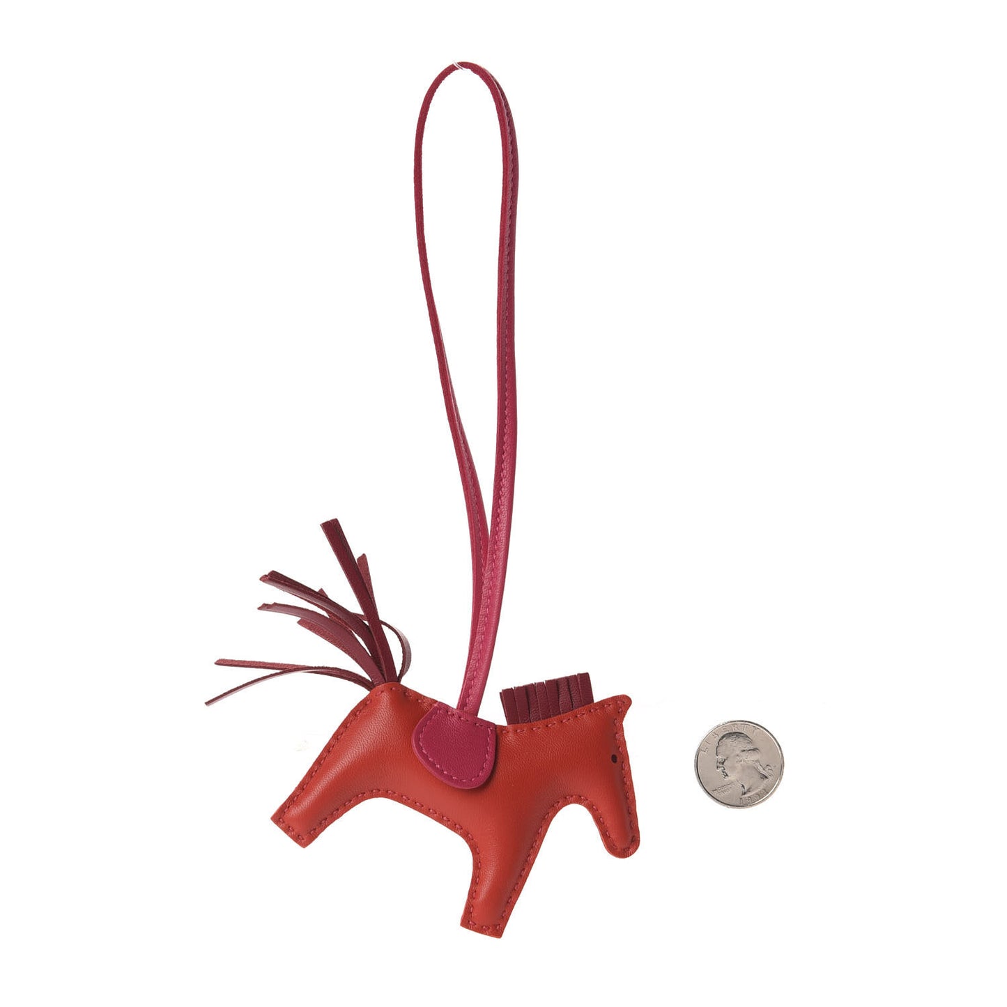 Milo Lambskin Grigri Rodeo Horse Bag Charm PM Rouge Indien Rubis Rose Mexico
