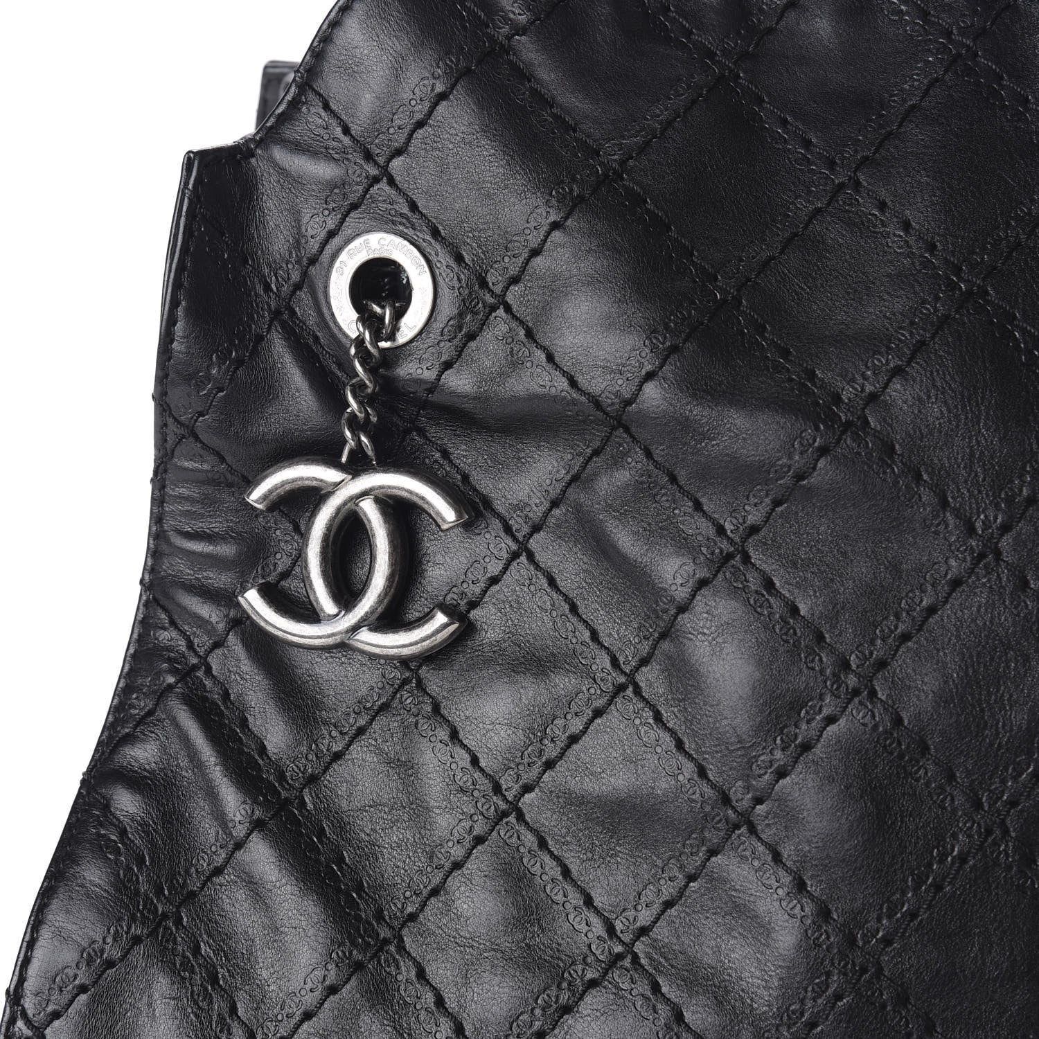 Chanel Calfskin CC Crave Tote Black 10 of 10