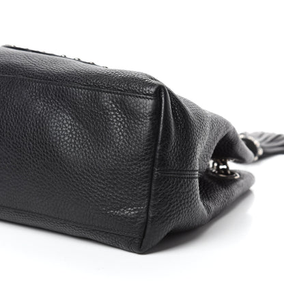 Gucci Pebbled Calfskin Studded Medium Soho Chain Shoulder Bag Black 7 of 13