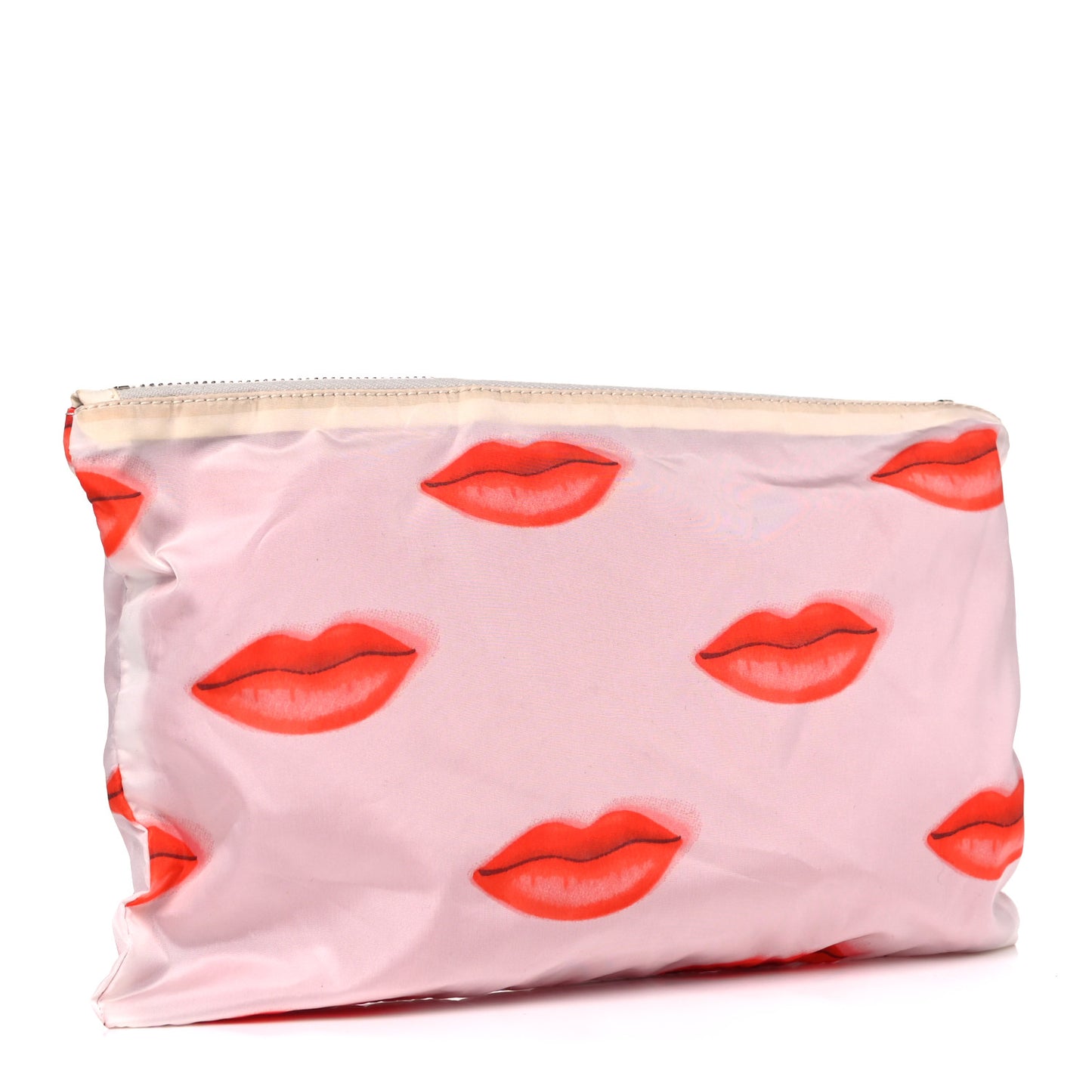 Tessuto Nylon Lip Print Pouch Multicolor