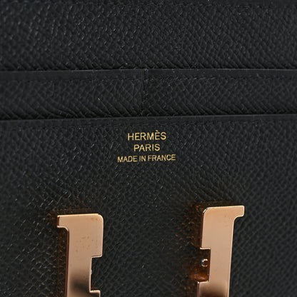 Hermes Epsom Constance Compact Passant Wallet Black 6 of 8