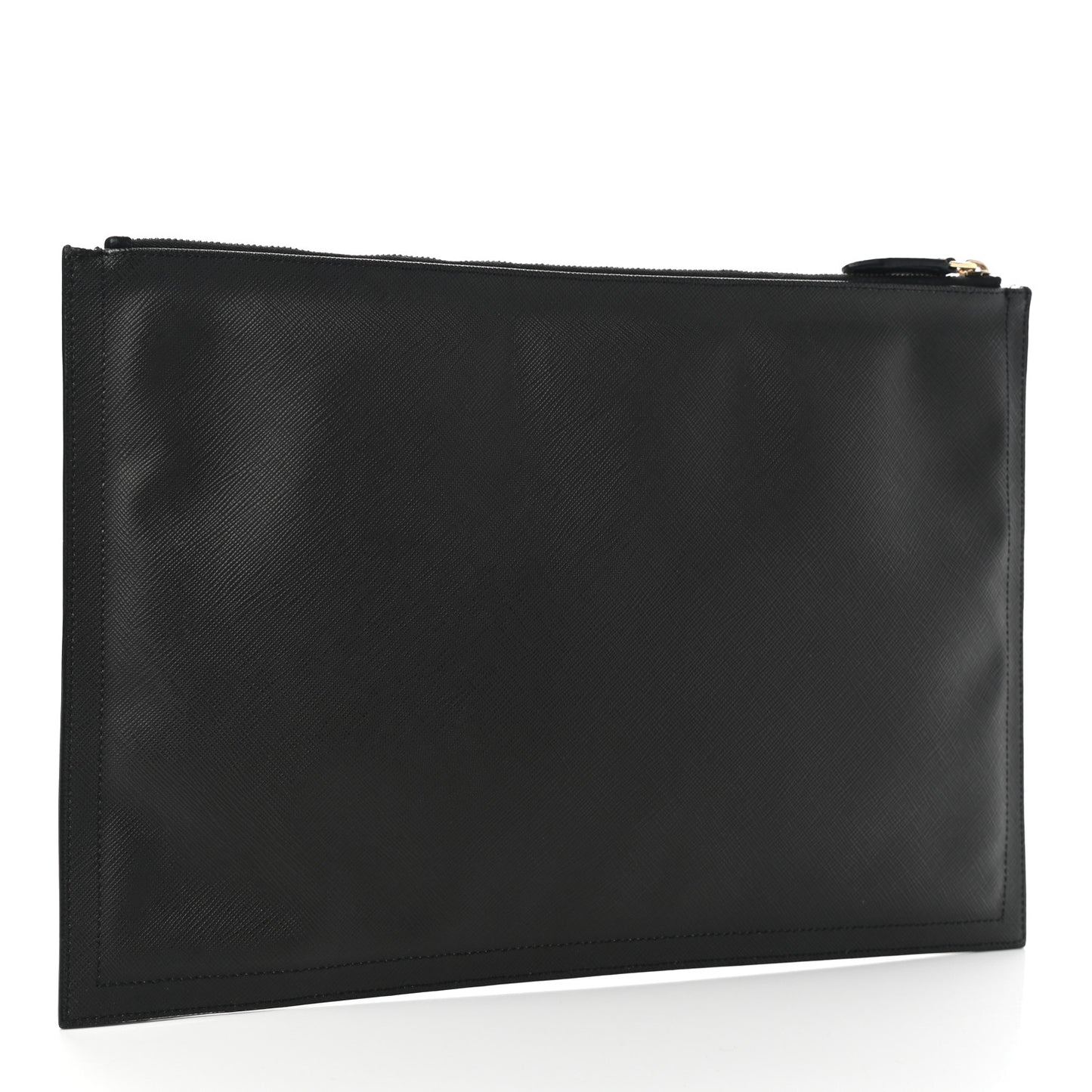 Texutured Coated Canvas Rottweiler Print Medium Cosmetic Pouch Black