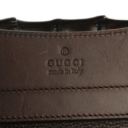 Gucci Calfskin Bamboo Medium Backpack Dark Brown 6 of 7
