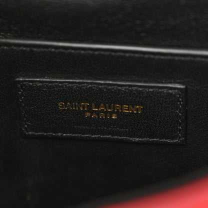 Saint Laurent Patent Calfskin Matelasse Medium Vicky Chain Bag Rouge Eros 6 of 13