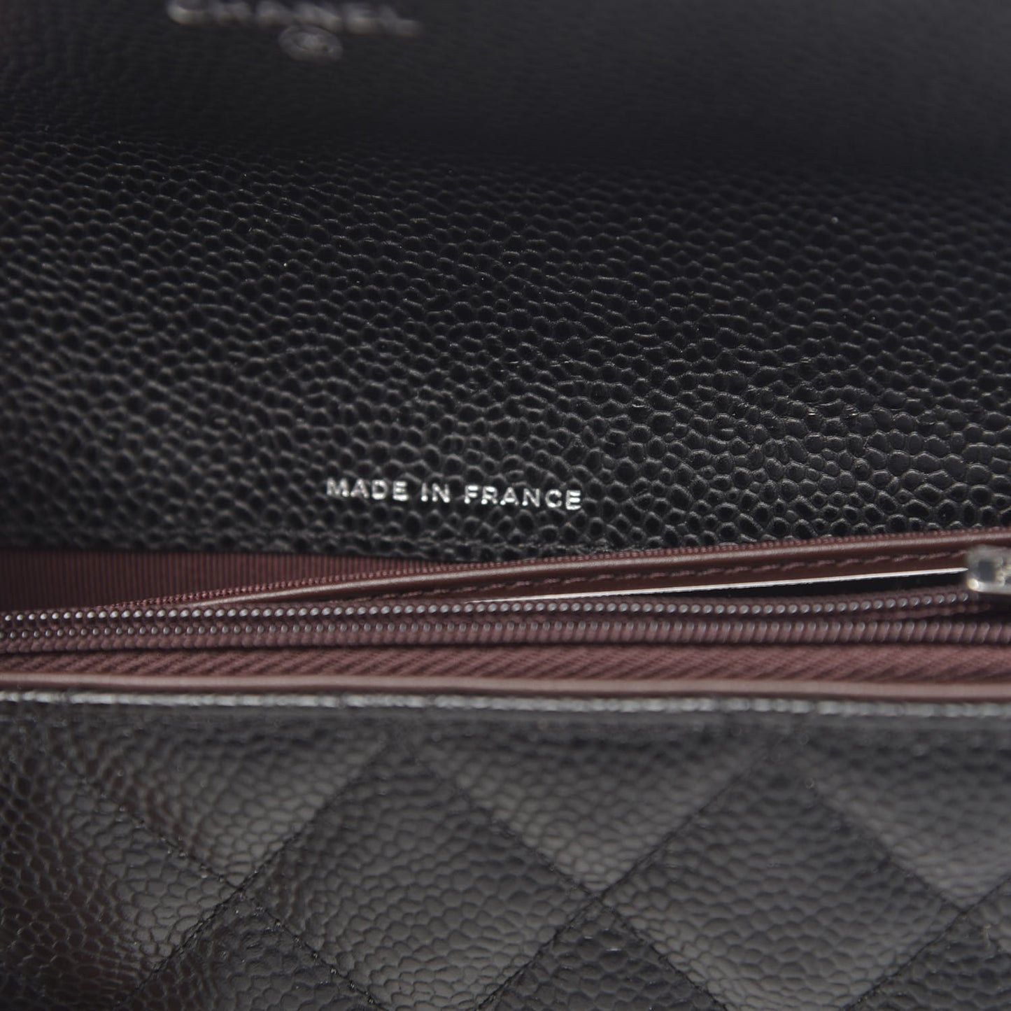 Caviar Quilted Large Flap Wallet Black