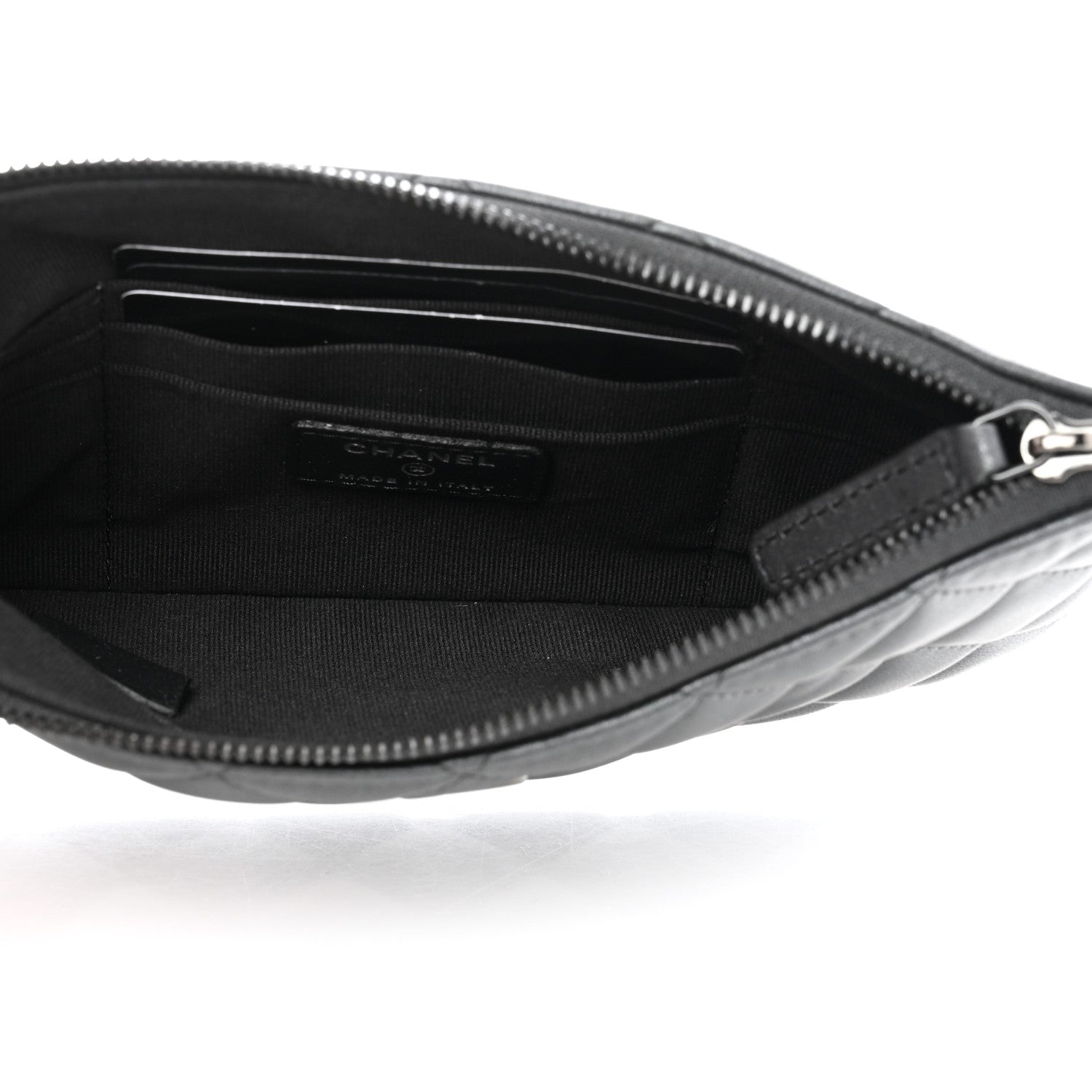 Chanel Lambskin Quilted Cosmetic Case So Black 5 of 7