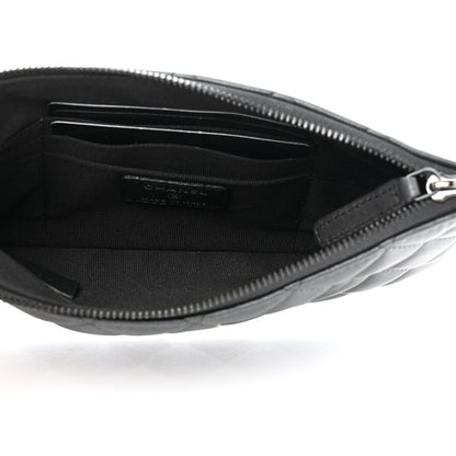 Chanel Lambskin Quilted Cosmetic Case So Black 5 of 7