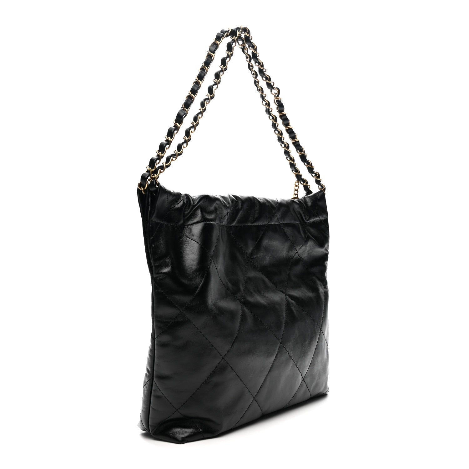 Chanel Shiny Calfskin Quilted Small Chanel 22 Black 1842662