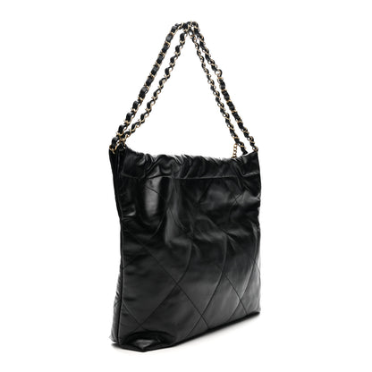 Chanel Shiny Calfskin Quilted Small Chanel 22 Black 3 of 11
