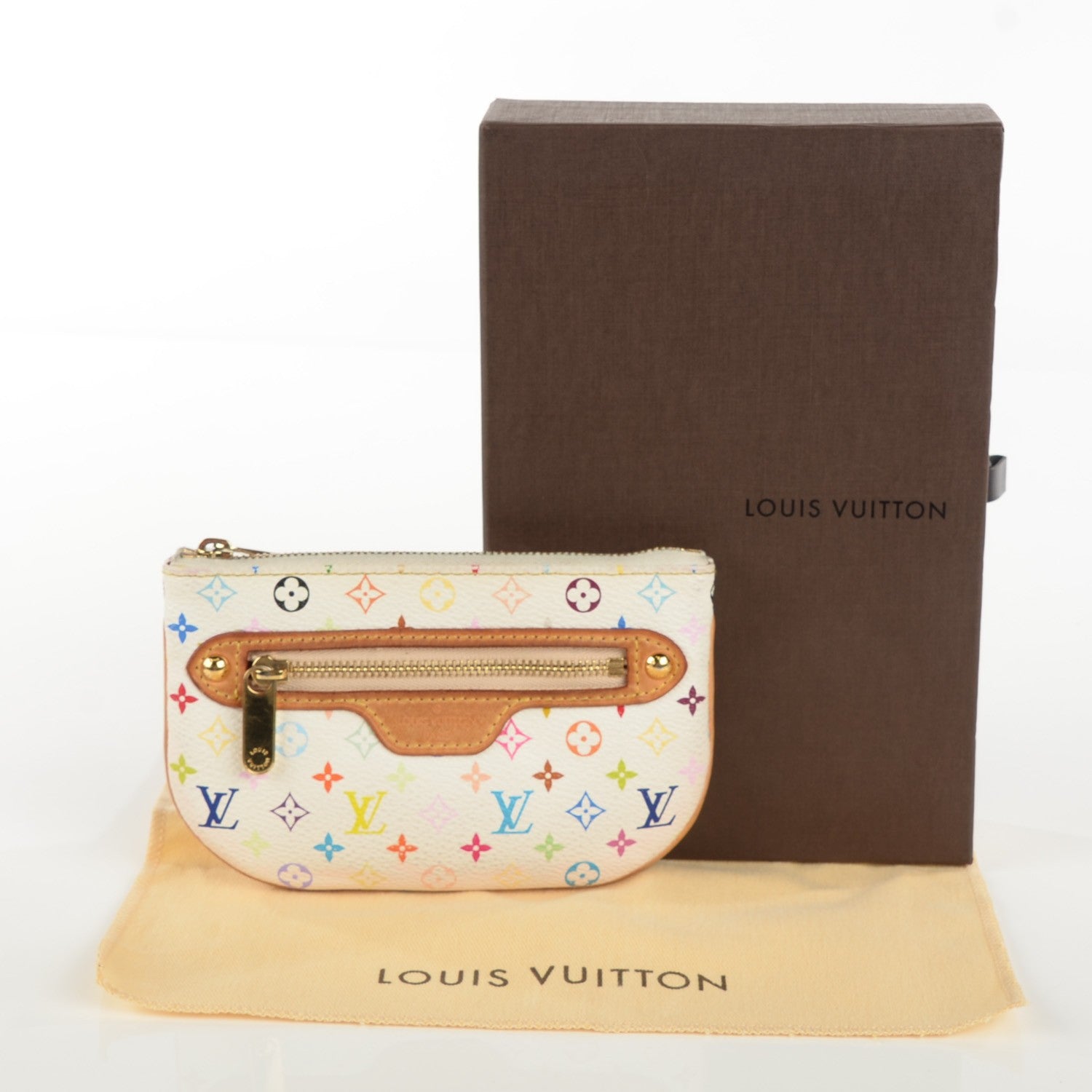 Louis Vuitton Monogram Multicolor Pochette Plate MM White 5 of 9