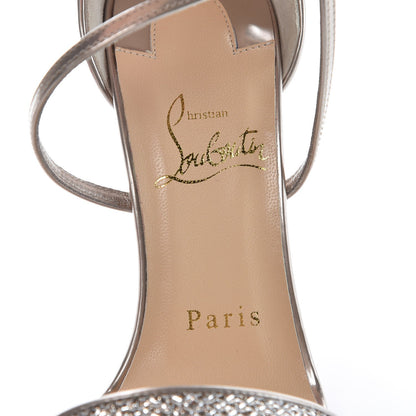 Christian Louboutin Glitter Mesh Choca Lux 100 Sandals 35 Silver 7 of 9