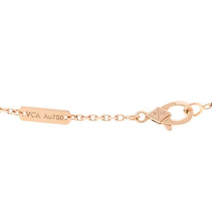 Van Cleef & Arpels 18K Rose Gold Gray Mother of Pearl Vintage Alhambra Pendant Necklace 4 of 5