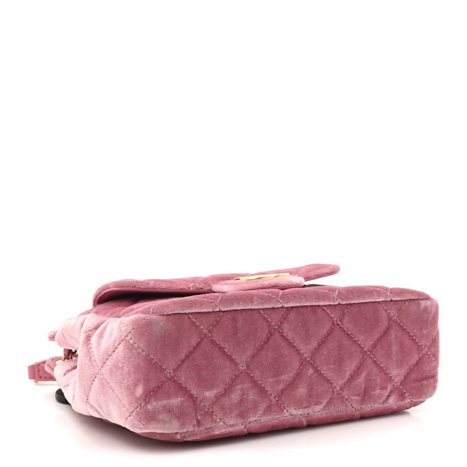 Chanel Velvet Quilted Small Wavy CC Hobo Pink 4 of 12