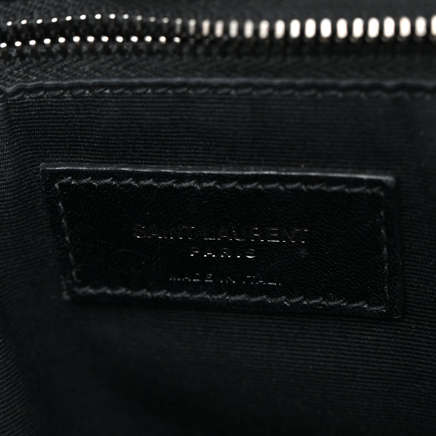 Crinkled Calfskin Matelasse Monogram Medium Niki Chain Satchel Black