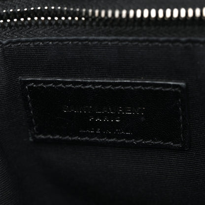 Saint Laurent Crinkled Calfskin Matelasse Monogram Medium Niki Chain Satchel Black 6 of 10