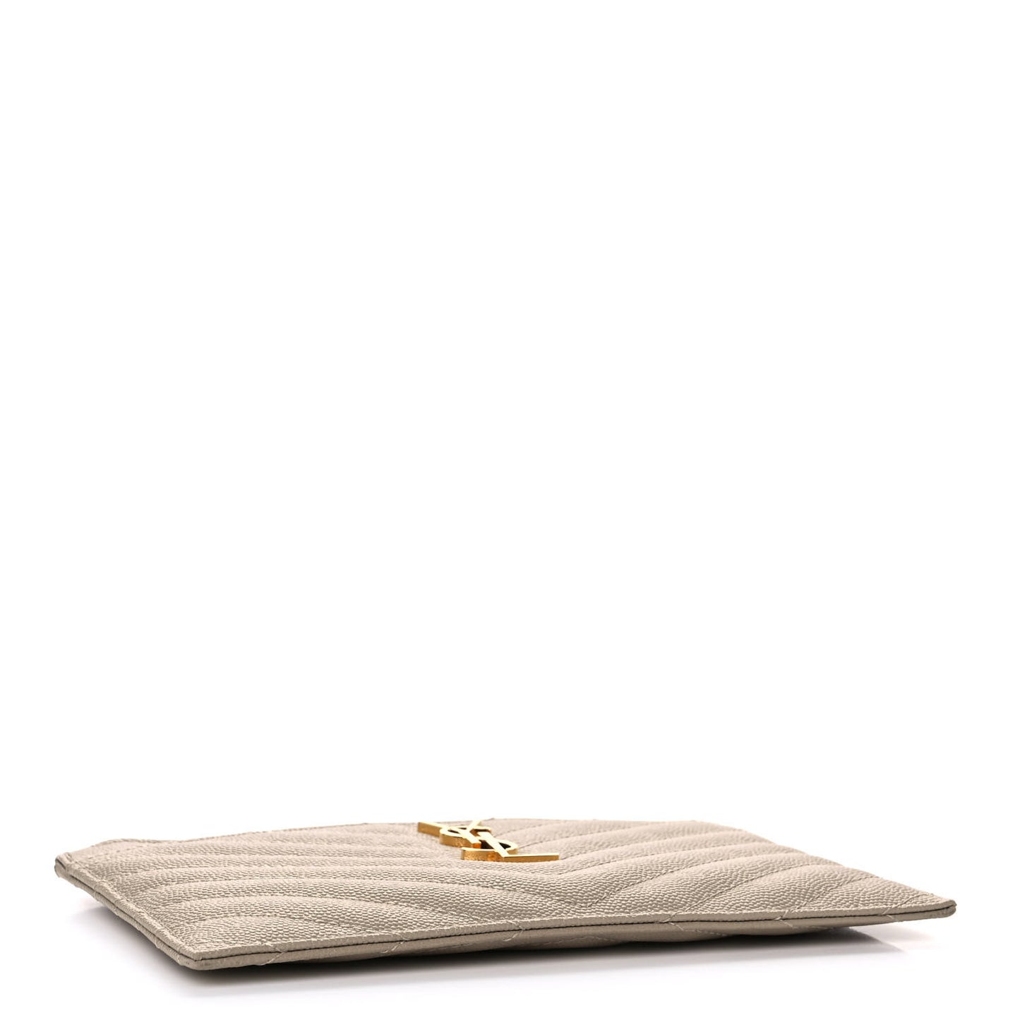 Grain De Poudre Chevron Monogram Bill Pouch Sea Salt