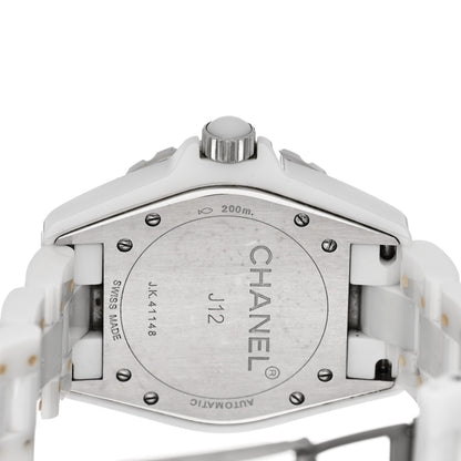 Chanel Stainless Steel Ceramic 38mm J12 Automatic Watch White 4 of 4