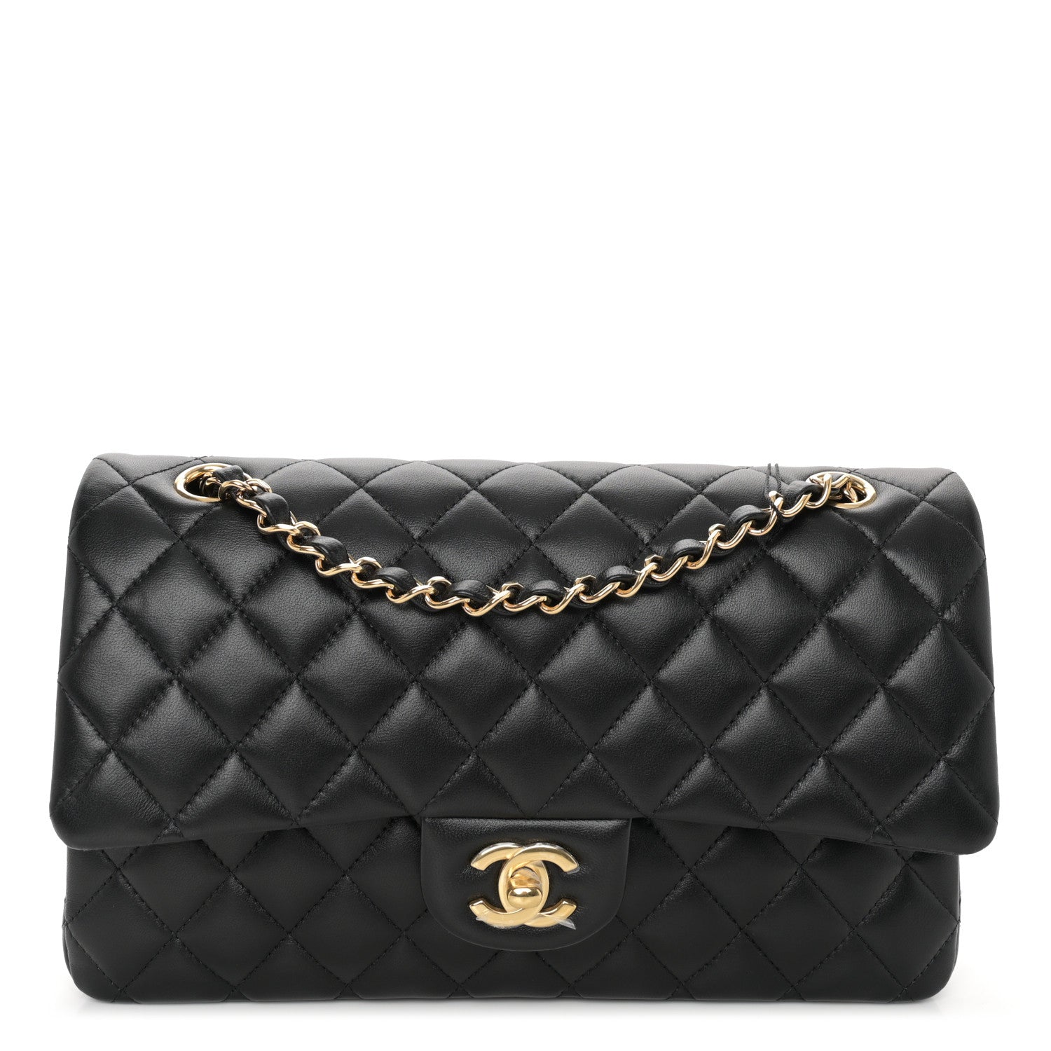 Chanel Lambskin Quilted Medium Double Flap Black 1 of 10