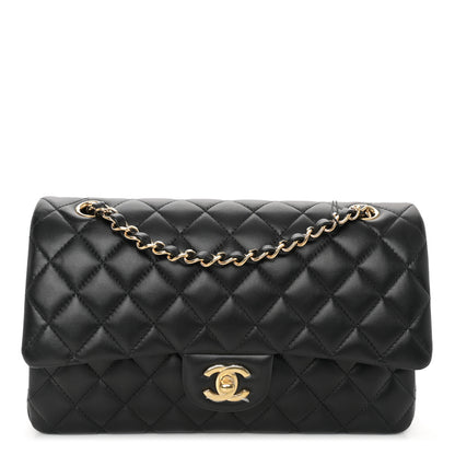 Chanel Lambskin Quilted Medium Double Flap Black 1 of 10