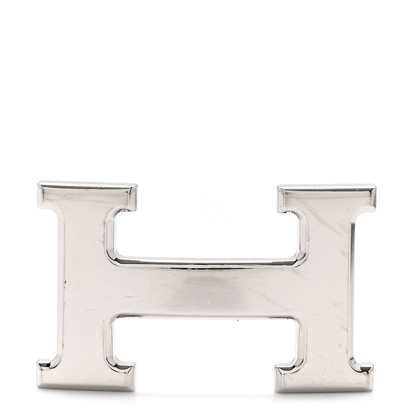 Polished Palladium 24mm H Belt Buckle Silver