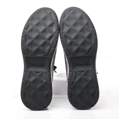 Chanel Velvet Calfskin Mixed Fibers CC Sneakers 41 Black 6 of 13