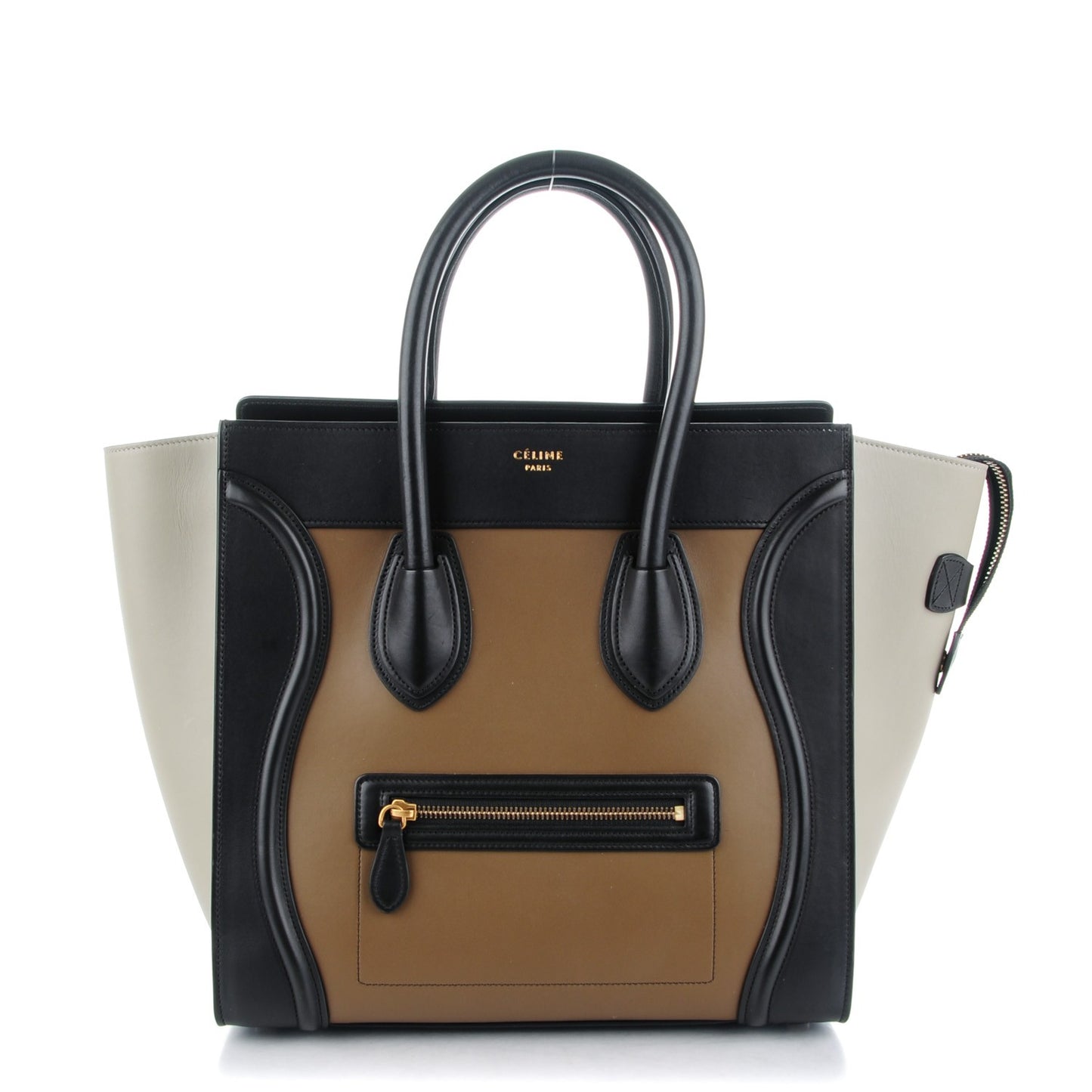 Satin Calfskin Mini Tri-Color Luggage Multicolor