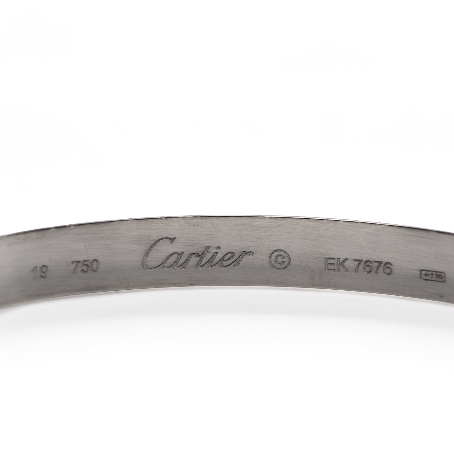18K White Gold LOVE Bracelet 19