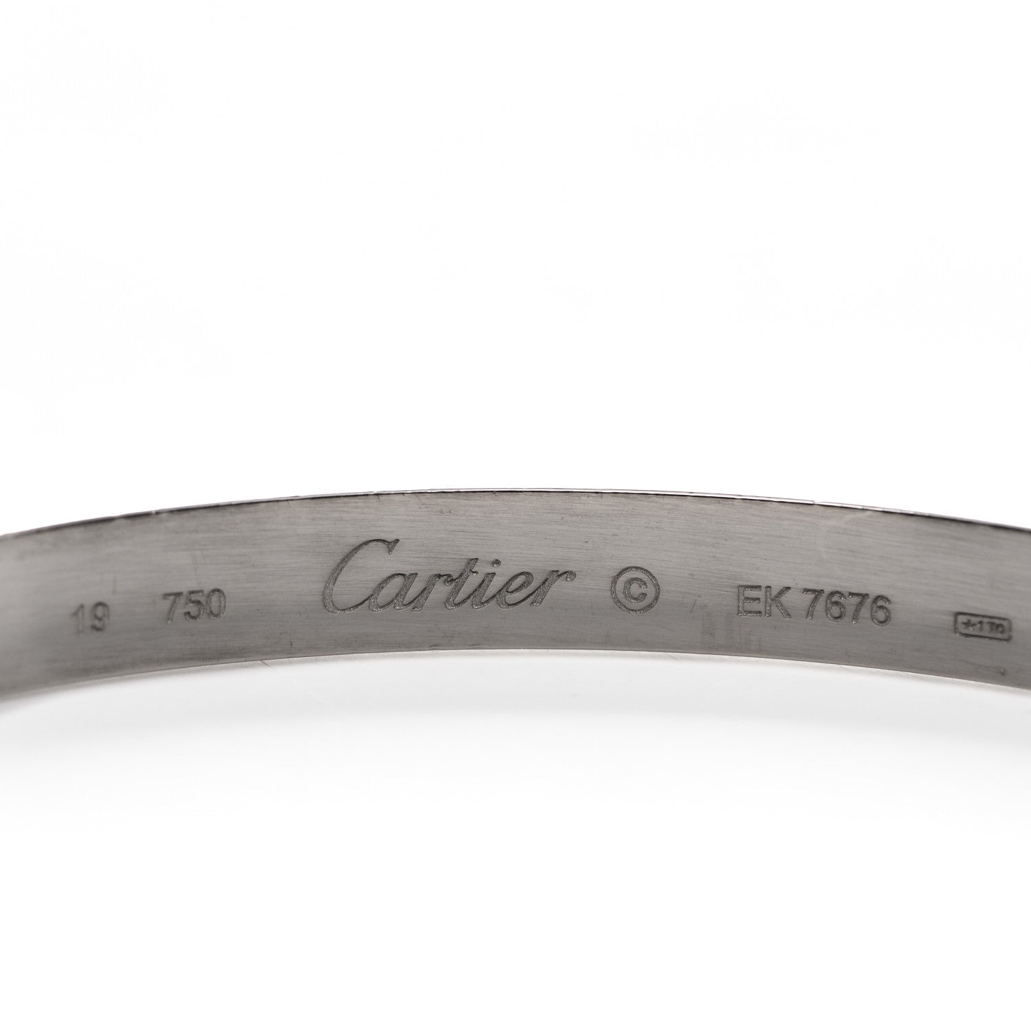 Cartier 18K White Gold LOVE Bracelet 19 4 of 5