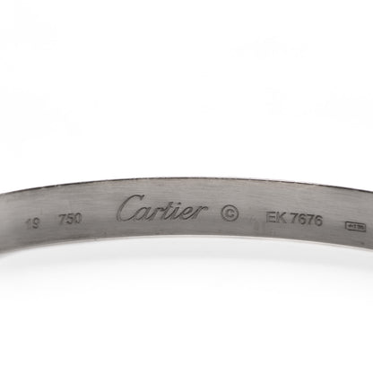 Cartier 18K White Gold LOVE Bracelet 19 4 of 5