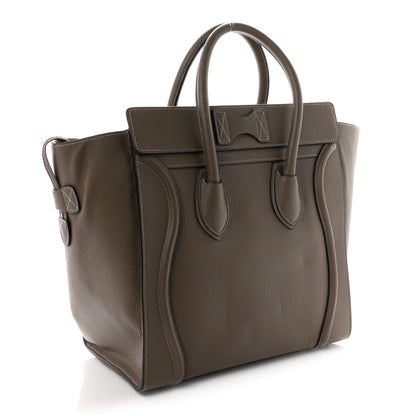 Celine Drummed Calfskin Mini Luggage Souris 3 of 10