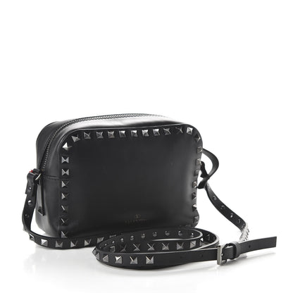 Valentino Garavani X UNDERCOVER Calfskin Rockstud Rose Print Camera Crossbody Bag Black 3 of 9