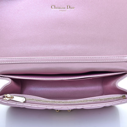 Christian Dior Pearly Lambskin Cannage Miss Dior Promenade Pouch Lotus 5 of 11