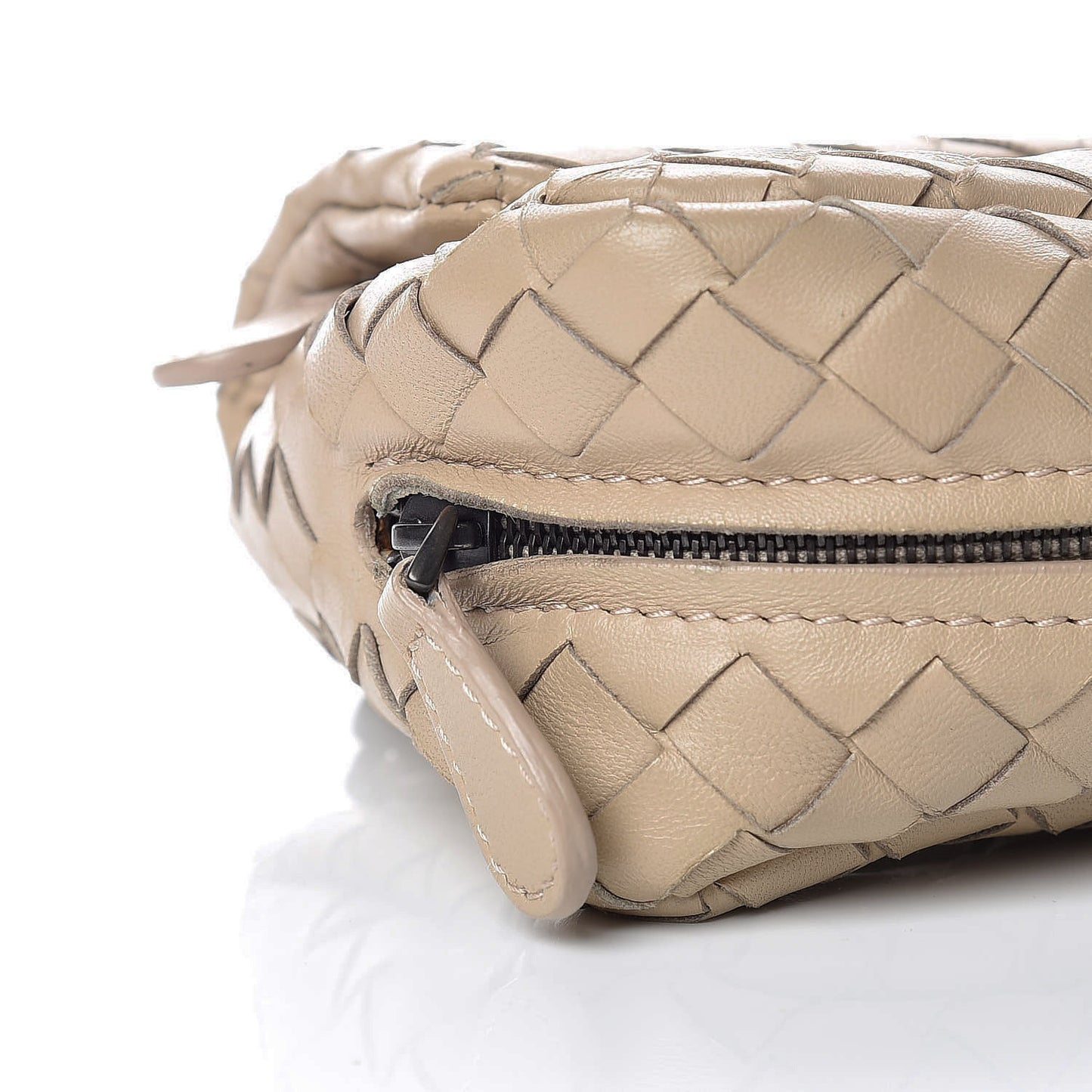 Nappa Intrecciato Small Chain Crossbody Maple