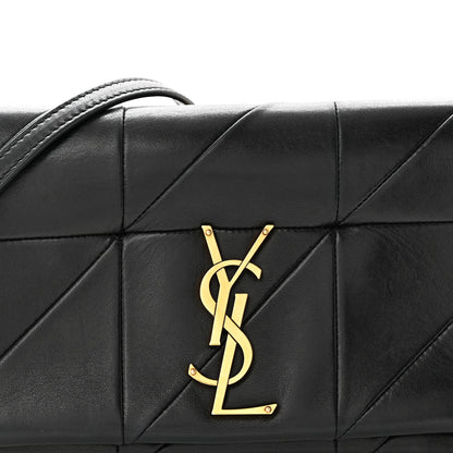 Saint Laurent Lambskin Patchwork Monogram Jamie Chain Wallet Black 8 of 10