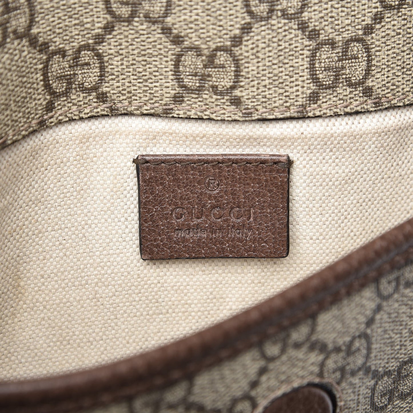 GG Supreme Monogram Neo Vintage Web Belt Bag Brown