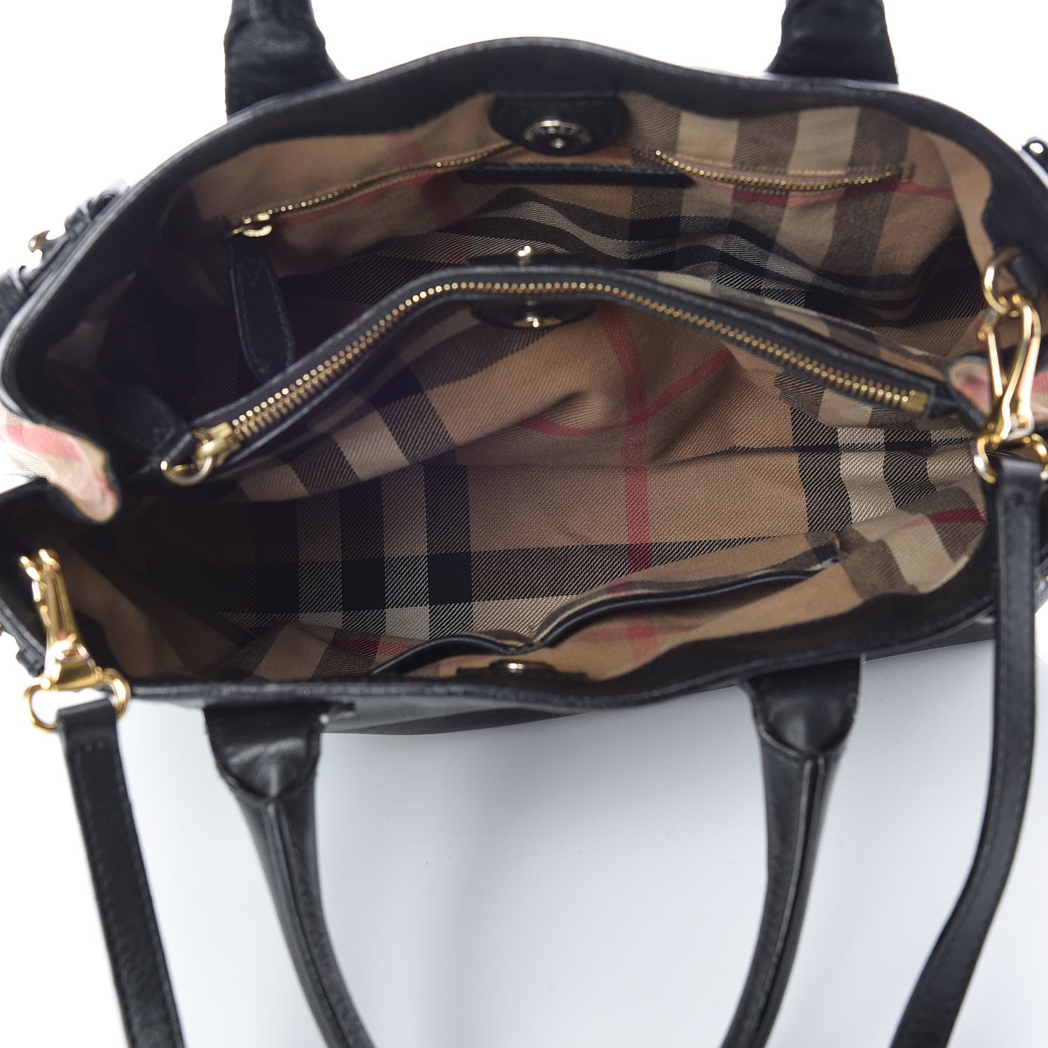 Burberry Smooth Calfskin Medium Banner Tote Black 7 of 19