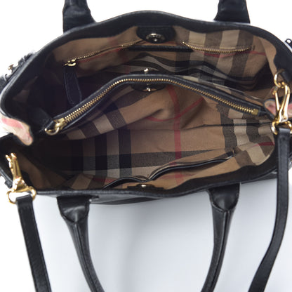 Burberry Smooth Calfskin Medium Banner Tote Black 7 of 19