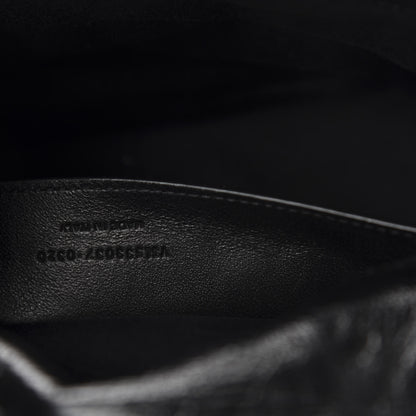 Saint Laurent Crinkled Calfskin Matelasse Monogram Baby Niki Chain Satchel Black 14 of 15