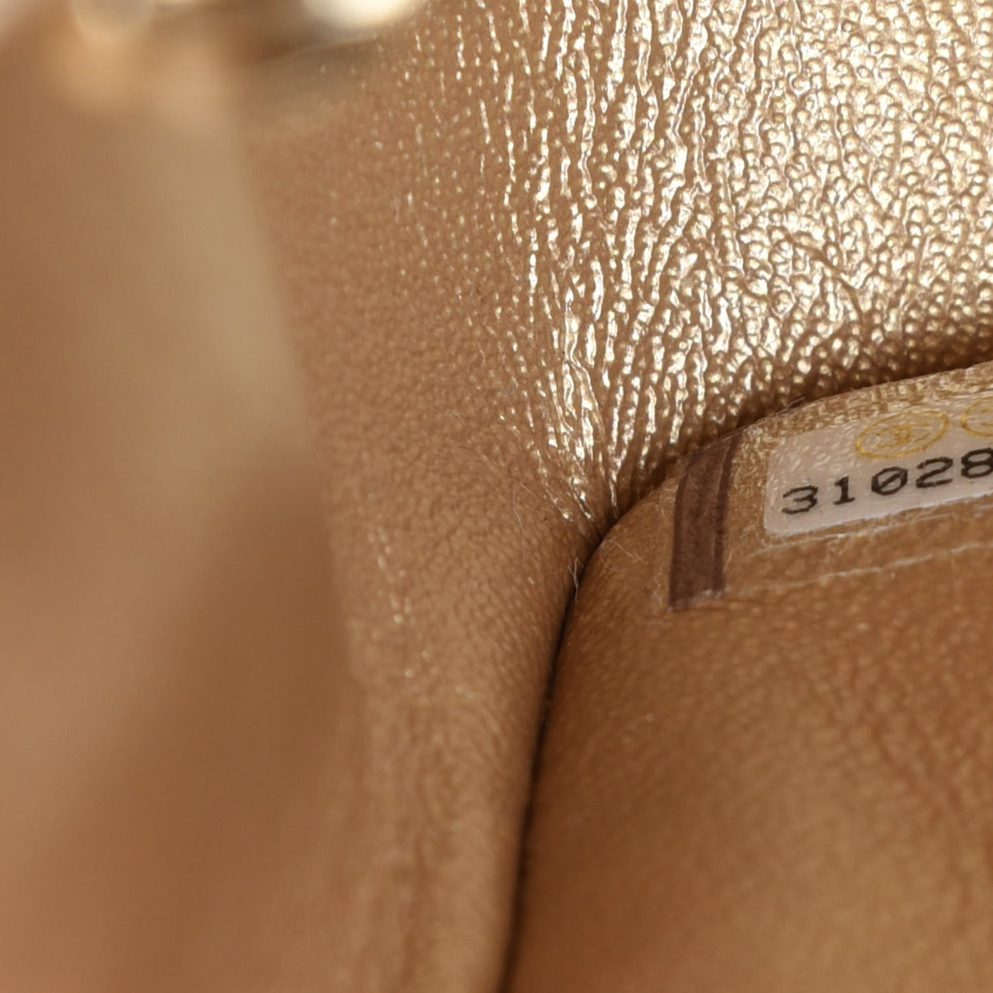 Metallic Lambskin Quilted Mini Square Flap Gold