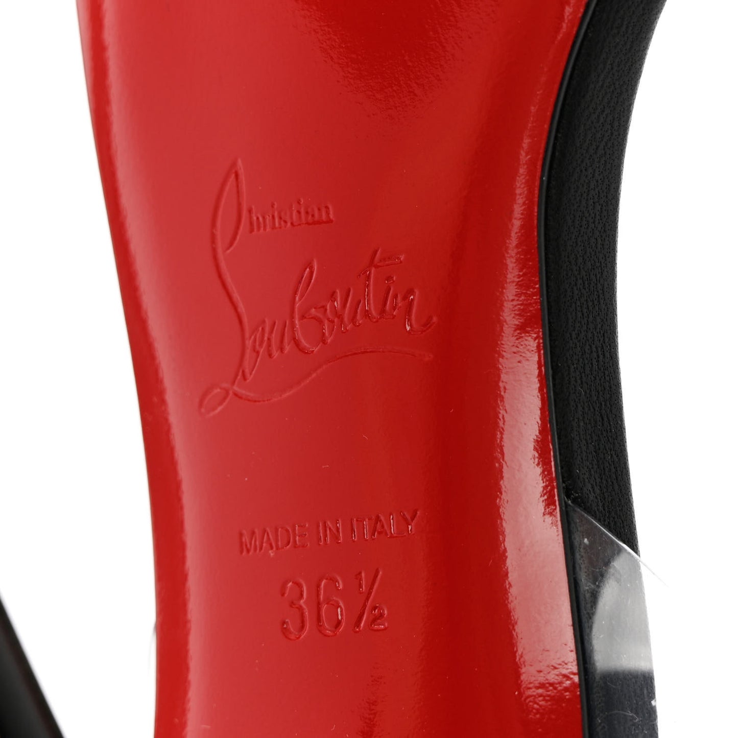 Shiny Nappa PVC Jonatina 100 Sandals 36.5 Black