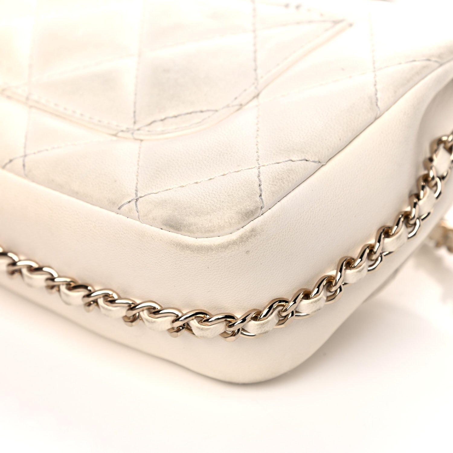 Chanel Lambskin Quilted Mini My Precious Flap White 11 of 23