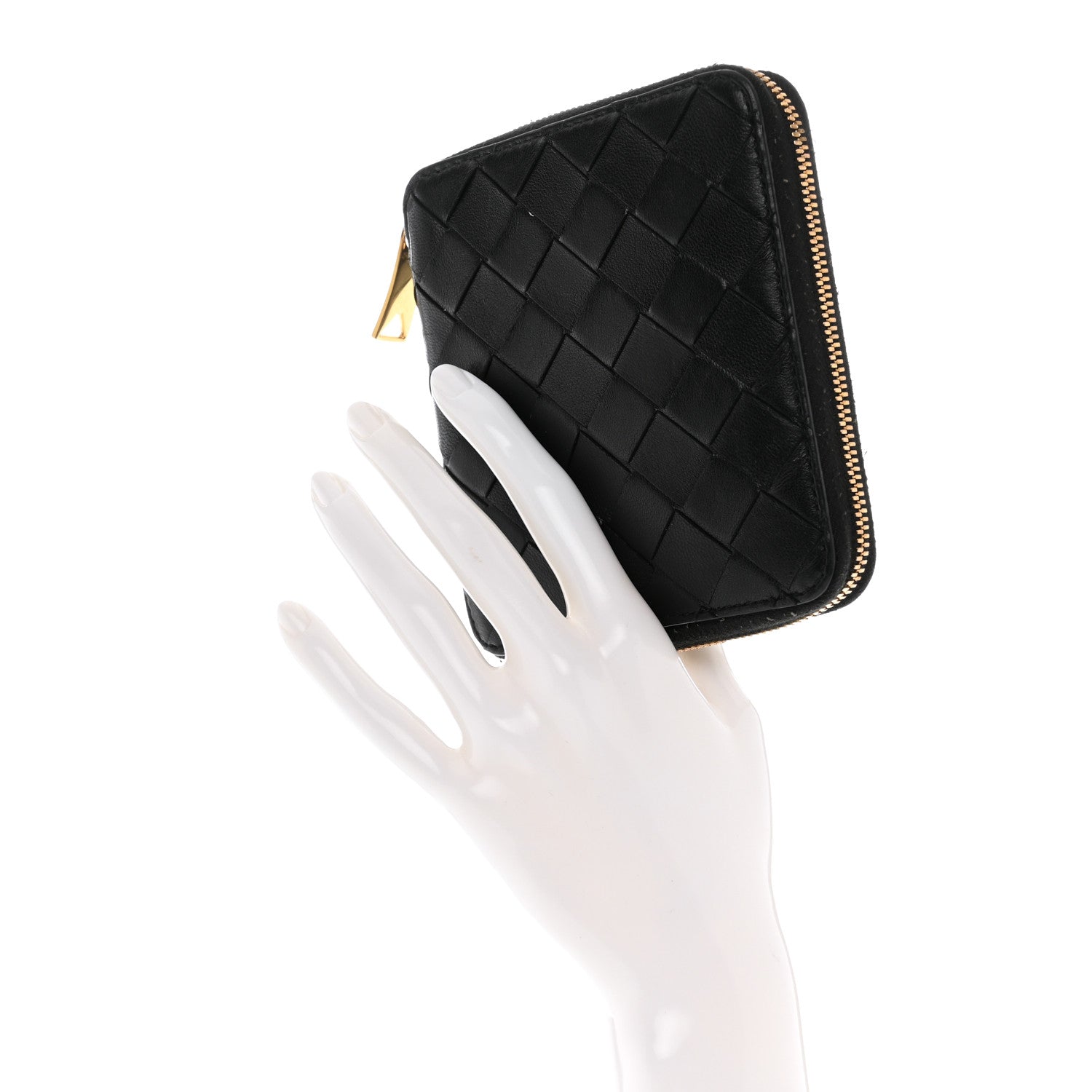 Bottega Veneta Nappa Intrecciato Zip Around Wallet Black 2 of 10