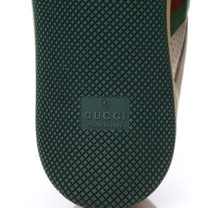 Gucci Nubuck Web Womens Screener Sneakers 36 Dusty Milk New Mystic White Vintage Green 9 of 10