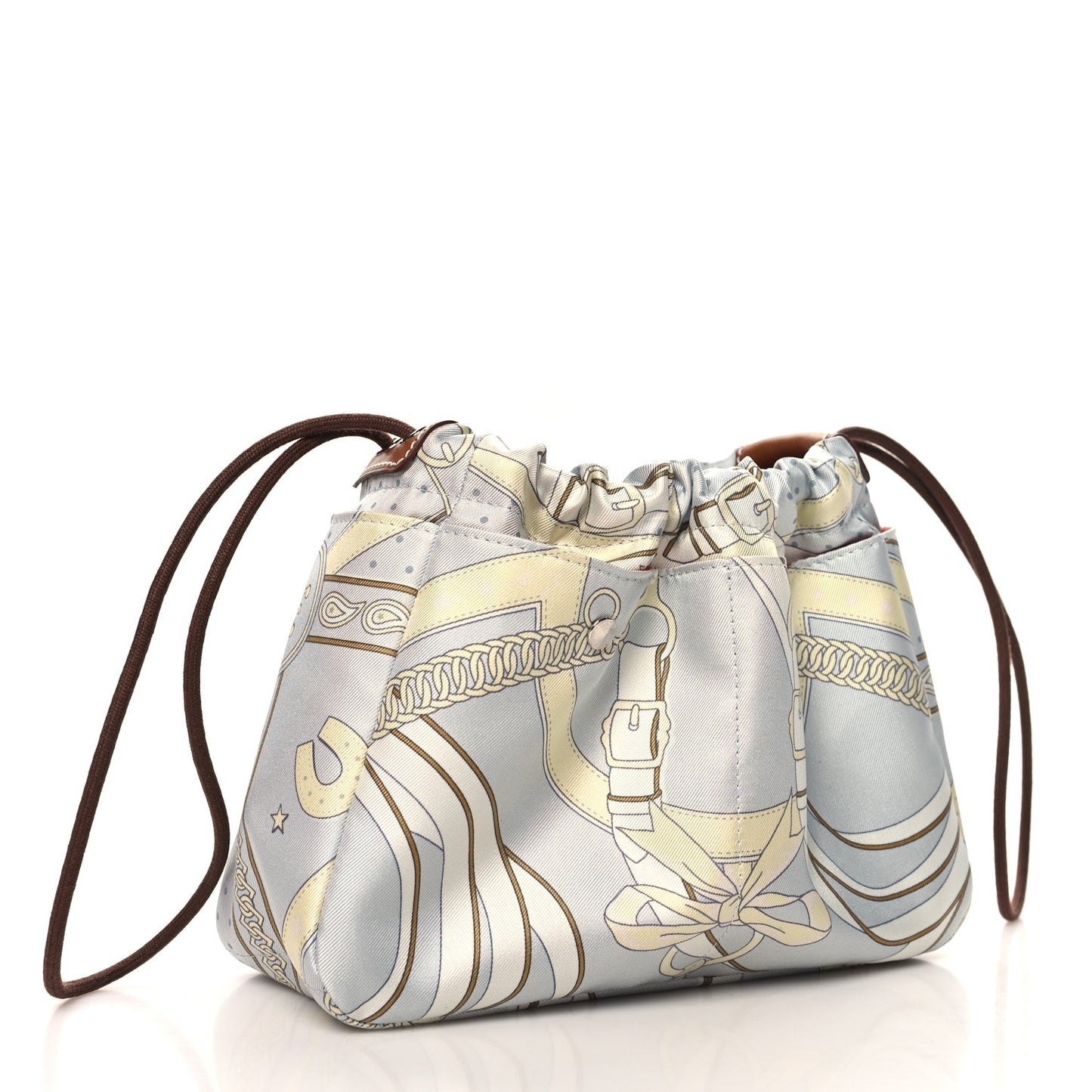 Silk Barenia Promenade du Matin Bandana 20 Bag Insert PM Gris Platine Jaune Milton Fauve