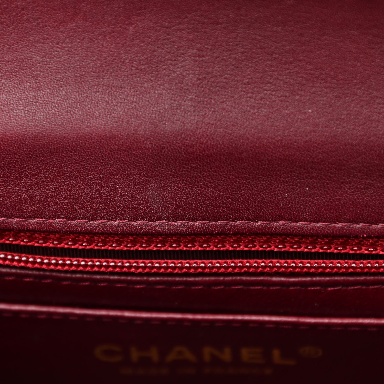 Chanel Velvet Quilted Mini Square Flap Burgundy 12 of 13