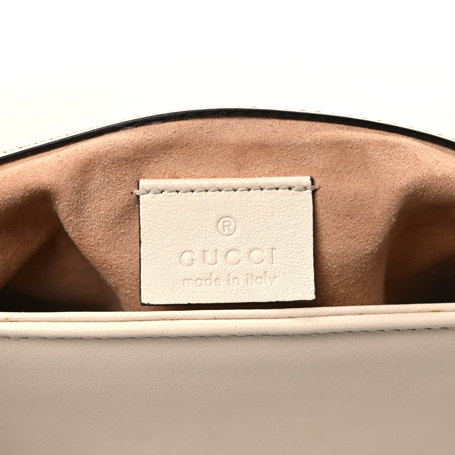 Gucci Calfskin Matelasse Mini GG Marmont Top Handle Shoulder Bag White 6 of 11