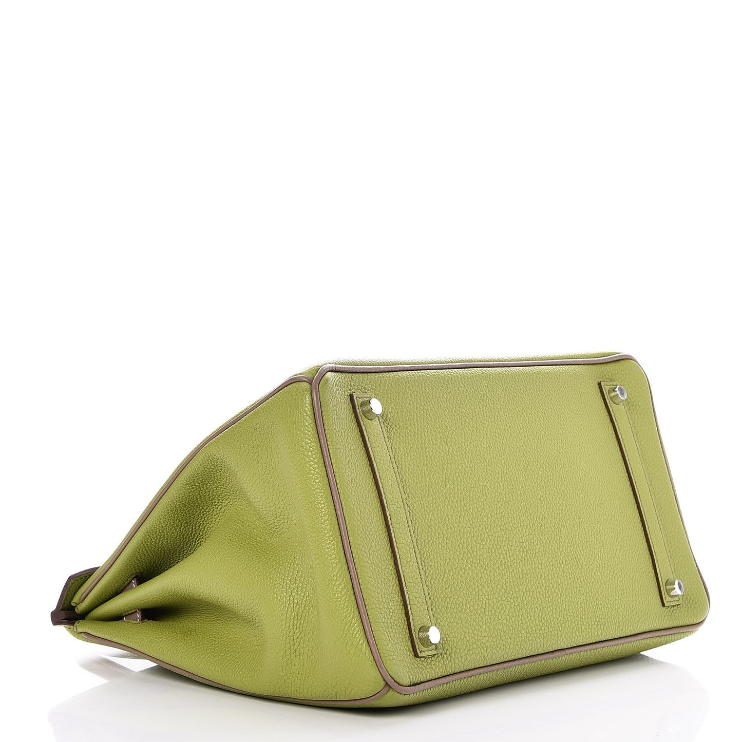 Togo Bi Color Horseshoe Birkin 35 Vert Anis Etoupe