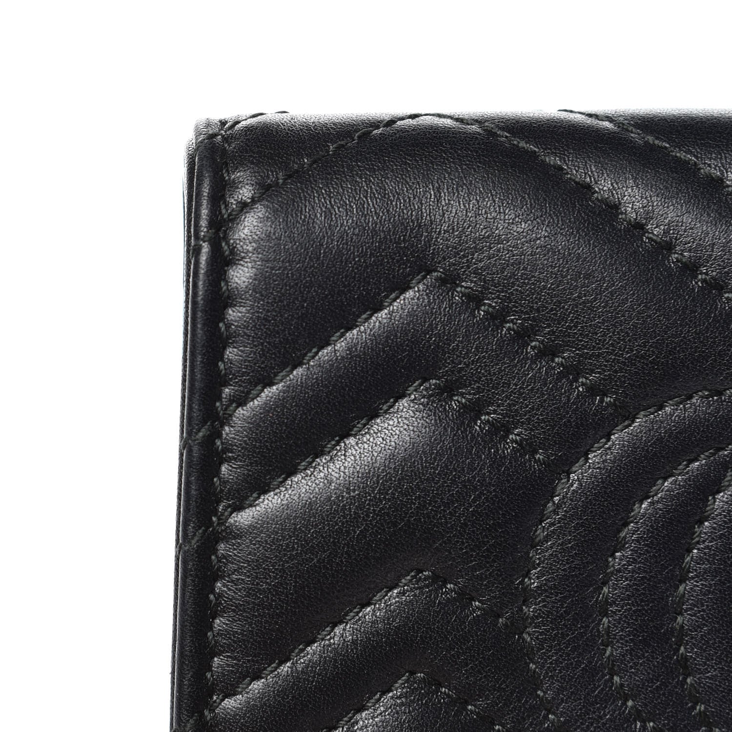 Gucci Calfskin Matelasse GG Marmont Card Case Black 7 of 7